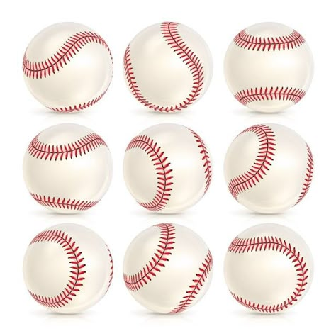 Baseball Backgrounds, Baseball Vector, Life Drawing Reference, Baseball Balls, Object Drawing, Base Ball, New Backgrounds, Cookie Designs, Life Drawing