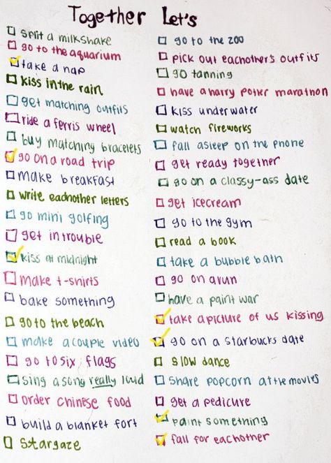 List of Things to Do With Your Boyfriend - Little Plastic Horses Relationship Crafts, Boyfriend Bucket Lists, Relationship Bucket List, Things To Do With Your Boyfriend, Creative Dates, Couple Activities, Cute Date Ideas, Together Lets