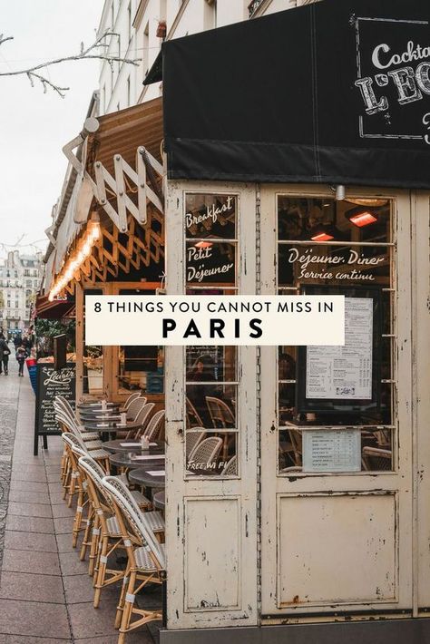 Paris, France is full of countless things to do, making it hard to narrow down your itinerary. Here are 8 things you cannot miss when visiting, including the best places to eat, drink, and see! #paris #france #travel #parisitinerary Paris Trip Planning, Paris Itinerary, Paris Travel Tips, Paris France Travel, Paris Travel Guide, Paris Vacation, Voyage Europe, European Vacation, Visit Paris