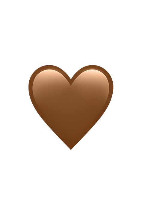 The 🤎 Brown Heart emoji appears as a heart shape in a warm, rich shade of brown. It has a smooth, glossy surface and is outlined in a slightly darker shade of brown. The overall effect is one of warmth, comfort, and earthiness. Brown Emoji, Brown Heart, Brown Heart Emoji, Iphone Emoji Love, Iphone Emojis Heart, Pink Heart Emoji Iphone, Emojis Iphone, Iphone Heart Emoji, Emoji Iphone