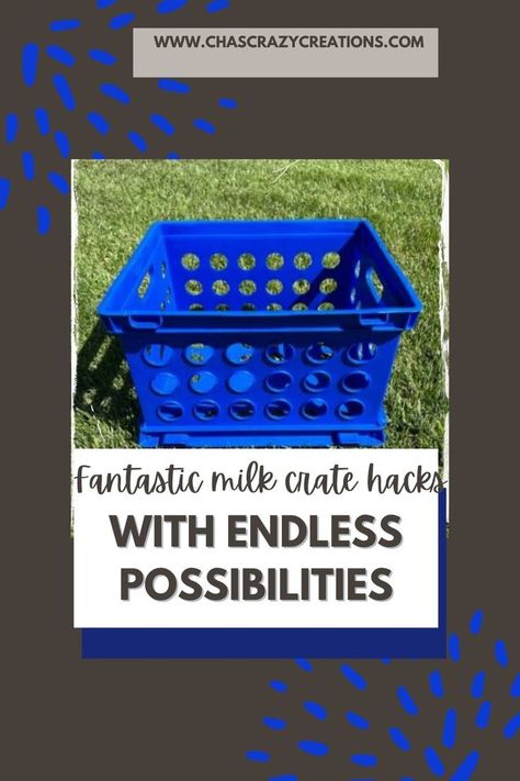 Do you want milk crate ideas? I have a few to share with you and you won't believe the possibilities that are so incredibly useful. Plastic Crates Ideas, Milk Crates Diy, Plastic Milk Crates, Milk Crate Ideas, Crate Ideas, Crate Diy, Plastic Milk, Milk Crate, Milk Crates