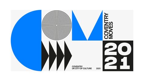 Coventry’s City of Culture 2021 branding is a “Brutalist blue tribute” to the city - Design Week Place Branding, Out Of Home Advertising, City Branding, Old Symbols, Coventry City, Graphic Motif, City Logo, Uk City, Design Strategy