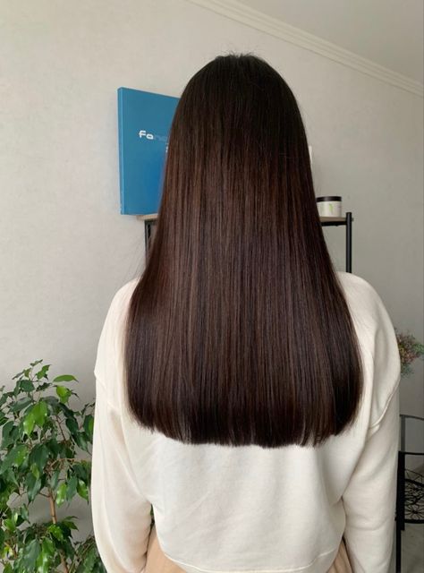 Same Length Haircut Long, Long Straight One Length Hair, Straight Long Hair No Layers, Haircut All One Length, Straight Trim Haircut, Hair Cuts No Layers Straight, All Same Length Hair, Long Brown Haircut Straight, Beautiful Straight Hair