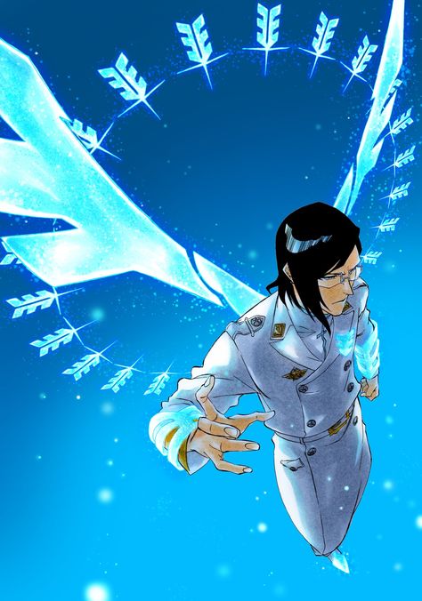 Quincy Bleach, Ishida Uryuu, Uryu Ishida, Ice Magic, Hair Bleach, Bleach Shirt, Bd Art, Bleach Anime Art, Bleach Fanart