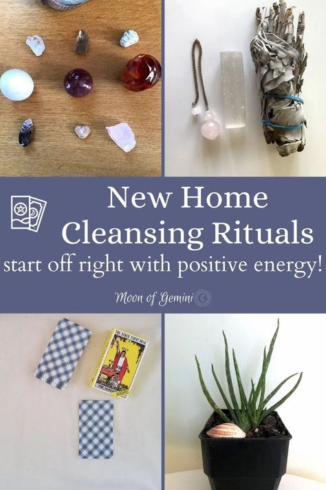 Best Crystals For New Home, Witchcraft For New Home, New Apartment Rituals, Full Moon Home Cleansing, Cleansing New Apartment, Sage A New Home, Witchcraft New Home, New Home Cleanse, New House Blessing Ritual