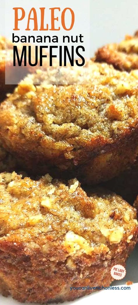 Paleo Banana Recipes, Paleo Banana Nut Muffins, Gaps Desserts, Banana Muffin Recipe Healthy, Gut Food, Paleo Banana Muffins, Aip Baking, Banana Walnut Muffins, Muffins Paleo