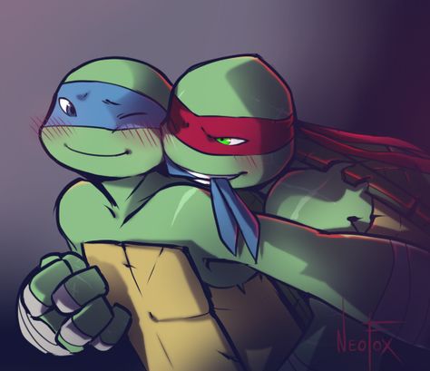 Leo X Raph, 30 Day Otp Challenge, Otp Challenge, Tmnt Girls, Raphael Tmnt, Tmnt Leo, Stick Figure Animation, Tmnt Characters, Leonardo Tmnt