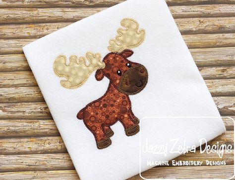 Moose 15 Applique with Square Diagonal by JazzyZebraDesigns, $4.00 Moose Applique, Applique Animals, Construction Valentines, Pumpkin Sketch, Appliqué Embroidery, Baby Applique, Elephant Applique, Applique Stitches, Girls Applique