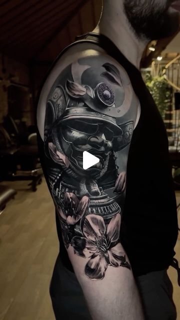 Noire Ink London on Instagram: "👺Shogun and Sakuras���🏯 Amazing tattooing by @jasteinabellana_tattoo ⁣ ⁣ …………………………………………………⁣⁣⁣⁣⁣⁣ 📍10e Printing House Yard, London E2 7PR⁣⁣⁣⁣⁣⁣ 📧 london@noireink.com⁣⁣⁣⁣⁣⁣ …………………………………………………⁣⁣⁣⁣⁣ ⁣ #blackandgreytattoo #japanseesleeve #japanesetattoo #samuraitattoo #shogun #japan #asiantattoo #realistictattoo #tattoorealism #realismtattoo #tattooartist #bnginksociety #londontattoo #tattoolife #ink #inked #wip #shoreditchtattoo #londontattoostudio" Shogun Tattoo, Samurai Tattoos, Samurai Warrior Tattoo, Samurai Tattoo Design, Printing House, London Tattoo, Asian Tattoos, House Yard, Warrior Tattoo