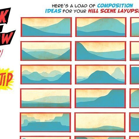 The Etherington Brothers on Instagram: "HILLS from the How to THINK When You Draw ENCYCLOPEDIA - the world’s ONLY encyclopedia of drawing tutorials, posted up FREE for EVERYONE, FOREVER, with NEW and CLASSIC tutorials coming up EVERY DAY only on our Instagram here: @etheringtonbrothers :) Lorenzo! #arttips #arttutorial #drawingtips #artprocess #stepbystepart #drawingtutorial #howtodraw #learnuary #howtodraw #drawingtutorial #conceptart #gamedev #animationdev #gameart #tutorial #inktober #sket How To Draw Hills, Hills Drawing, Etherington Brothers, Landscape Composition, Hill Landscape, Brothers Art, How To Think, Illustration Art Drawing, Sketch Illustration