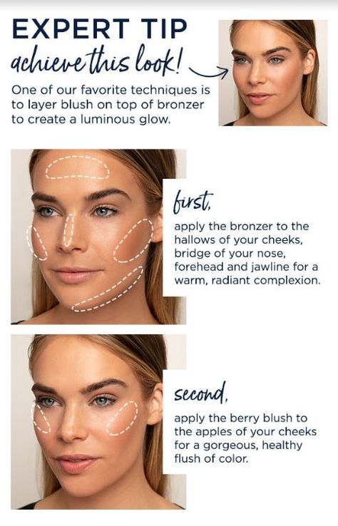 Bronzer And Blush Application, Bronzer Placement Oval Face, Bronzer And Blush Placement, Highlighter And Bronzer Guide, Bronzer As Blush, Blush Bronzer Placement, Bronzer Blush And Highlight Application, Bronzer Placement, Apply Bronzer And Blush