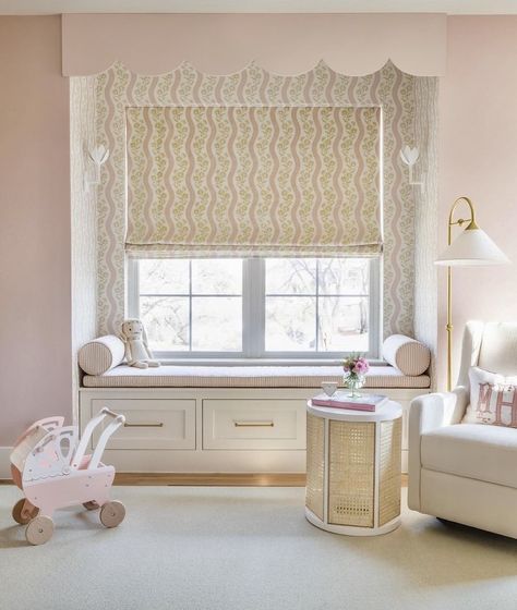 Haddy House Interiors, Blair Bedroom, Anna Wilson, Feminine Nursery, Window Seat Design, Childrens Rooms, Girls Playroom, Kid Rooms, Girls Rooms