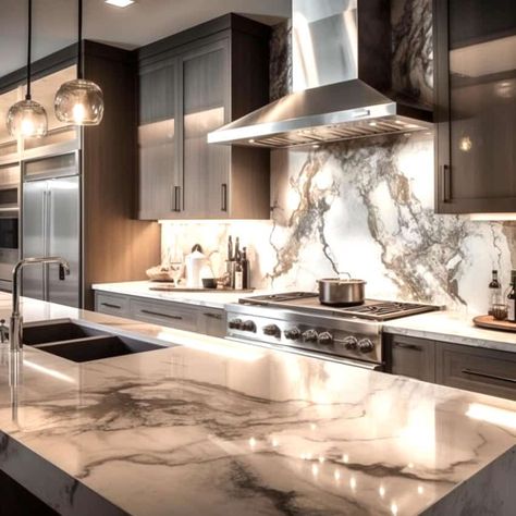 Porcelain Kitchen Backsplash, Onyx Backsplash Kitchen, Marble Slabs Kitchen Backsplash, Porcelain Backsplash Kitchen, Slab Backsplash Kitchen, Veiny Marble, Slab Backsplash, Modern Kitchen Backsplash, Porcelain Slab