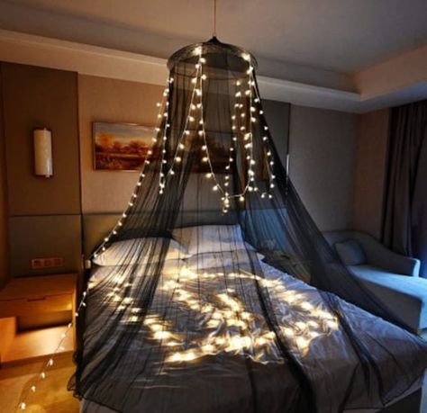 Fairy Bedroom Ideas For Kids, Fairy Themed Bedroom, Mosquito Net Bed, Canopy Bed Curtains, Fairy Bedroom, Fairy Lights Decor, Star String Lights, Bridal Shower Tables, Arch Decoration Wedding