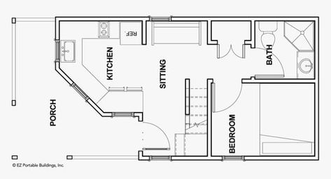 12x32 Tiny House Floor Plans, Island House Plans, Portable Building, Simple Floor Plans, Ideal House, House Clipart, Portable Buildings, Cabin Floor, Cabin Floor Plans