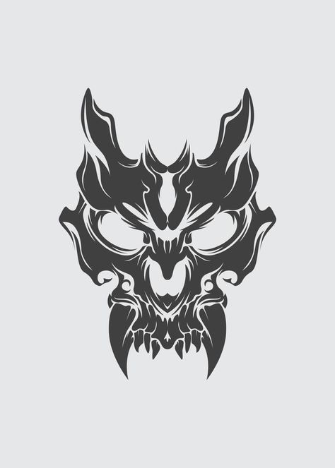 Goth Design Art, Dragon Skull Art, Dark Logo Design, Warrior Tattoo Ideas, Ornament Tattoo, Sketchy Tattoo, Ancient Warrior, Mechanic Tattoo, Skull Stencil