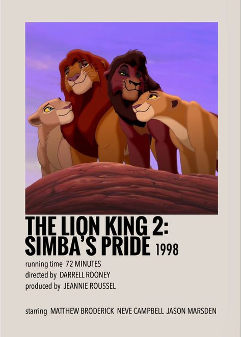 Minimalist Film Posters, Lion King Poster, Polaroid Movie Poster, Alt Posters, Disney Movie Posters, Lion King Movie, Posters Minimalist, Disney Movies To Watch, Lion King 2