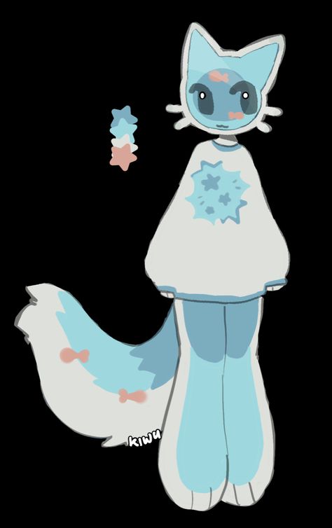 Blue Fox Aesthetic, Fish Oc Art, Oc Adopts, Fish Oc, Feral Art, Body Base Drawing, Wow Art, Motivational Art, Creature Concept Art