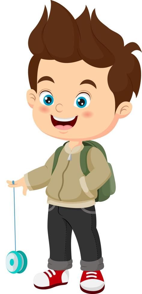 Cartoon school boy playing with a yoyo Tree Saw, The Cartoon, Boys Playing, Heart Tree, Cityscape Photos, Logo Banners, Heart With Arrow, Background Banner, Flower Heart