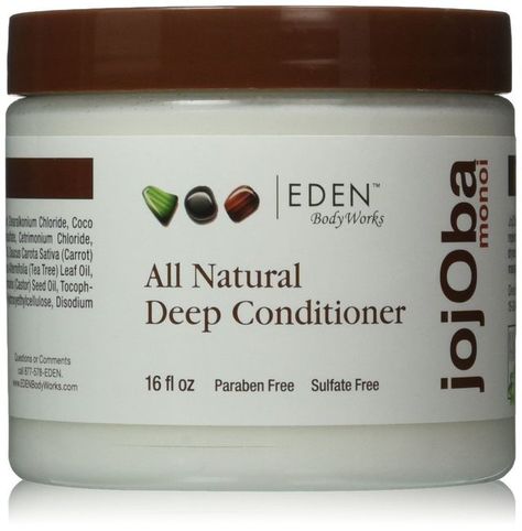 Great Deep Conditioners for Black Hair: Replenishing: Eden BodyWorks Jojoba Monoi Deep Conditioner Natural Deep Conditioner, Eden Bodyworks, Deep Conditioner For Natural Hair, Dry Conditioner, Dry Natural Hair, Dry Brittle Hair, Natural Hair Care Tips, Soften Hair, Black Hair Care