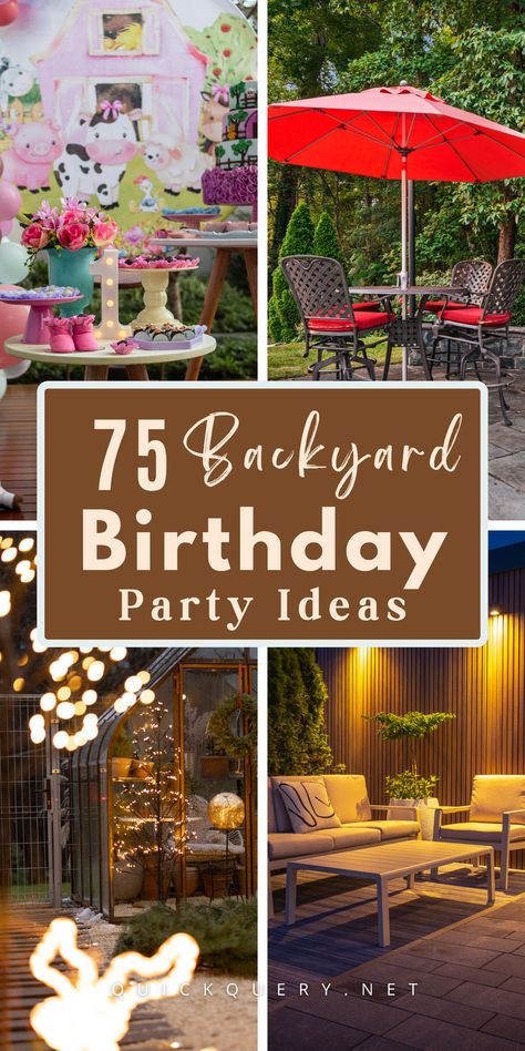 Host the perfect outdoor bash with these 75 backyard birthday party ideas! From DIY decorations to fun games, food bars, and cozy setups, make your celebration unforgettable. Backyard Birthday Party Ideas, Thoughtful Birthday Wishes, Backyard Birthday Party, Creative Captions, Backyard Birthday Parties, Backyard Birthday, Messages For Friends, Food Bars, Birthday Special