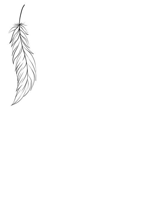 Feather Tattoos Simple, Small Feather Tattoo Design, Feather Line Tattoo, Simple Feather Tattoo Design, Feather Line Drawing, Feather Stencil Tattoo, Minimalist Feather Tattoo, Line Feather Tattoo, Feather Tattoo Stencil