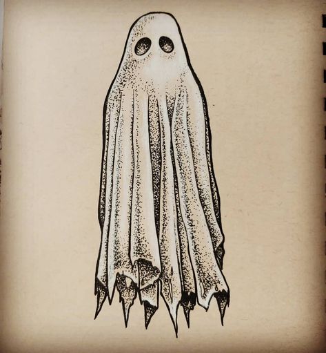 Blanket Ghost Tattoo, Ghost Reference, Tattoo Ghost, Ghost Sheet, Sewing Tattoos, Ghost Bear, Gothic Drawings, Ghost Drawing, Stippling Art