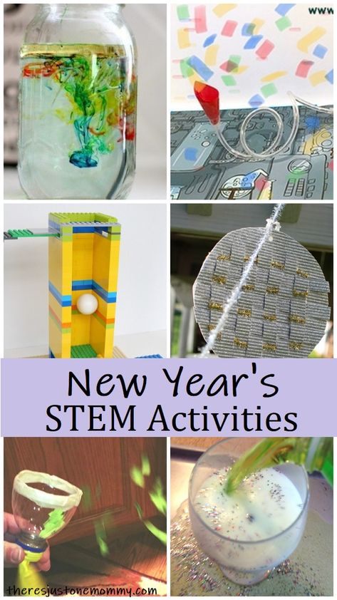 kids STEM Activities for New Year's Kids Building Activities, New Year Eve Kids Activities, Fun Finger Foods, Toddler Stem, Kids Stem Activities, Family New Years Eve, Stem Activities For Kids, Kids New Years Eve, Fun Stem Activities