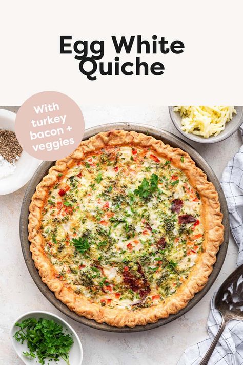 Egg White Quiche Quiche With Egg Whites, Egg Whites Recipes Breakfast, Egg White Quiche Recipes, Eggwhites Recipe, Egg White Breakfast Recipes, Egg White Quiche, Egg White Recipes, Cottage Cheese Eggs, Sweet Potato Kale