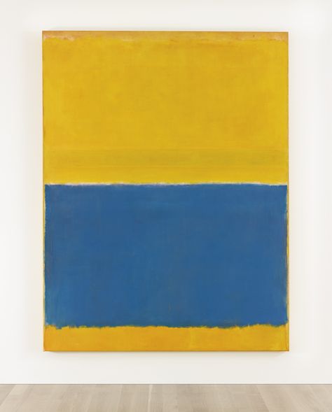 Mark Rothko 1903 - 1970 UNTITLED (YELLOW AND BLUE) oil on canvas 95 5/8 x 73 1/2 in. Executed in 1954. Mark Rothko Paintings, Rothko Paintings, Rothko Art, Blue Artwork, Mark Rothko, National Gallery Of Art, Museum Of Contemporary Art, Abstract Expressionist, Yellow And Blue