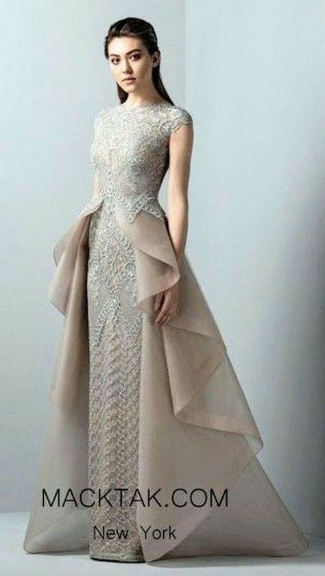 Gown With Overskirt, Weddind Dress, Beige Cap, Couture 2023, Prom Dress Couture, Baju Kahwin, Award Show Dresses, Saiid Kobeisy, Girls Dress Sewing Patterns