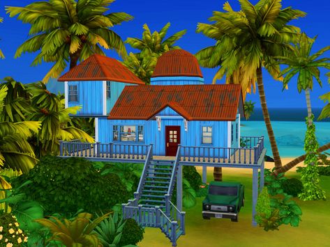 Simgata_'s Lilo's House Sims 4 Lilo And Stitch Cc, Lilo And Stitch House, Famous Dogs, Disney Up, Lilo Et Stitch, Jungle Adventure, Sims House Design, Los Sims, Sims 4 Build