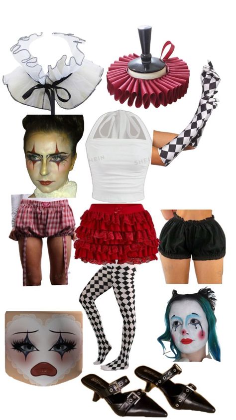 Jester Costume Halloween, Cute Clown Costume, Best Costume Ideas, Jester Halloween, Pierrot Costume, Circus Halloween Costumes, Halloween Fashion Outfits, Clown Costume Women, Clown Halloween Costumes