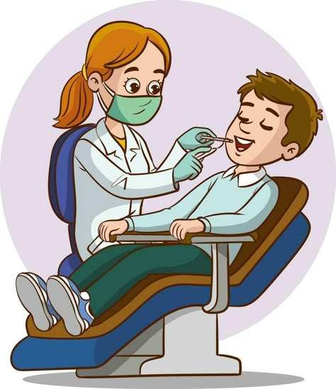 Dental office.Dentist woman holding instruments and examining patient man teeth looking inside mouth. Dentist With Patient, Dentist Pictures, Dental Cartoon, Dentist Icon, Dentist Woman, Dentist Clipart, Inside Mouth, Teeth Clipart, Dentist Cartoon