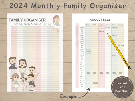 Monthly schedule planner