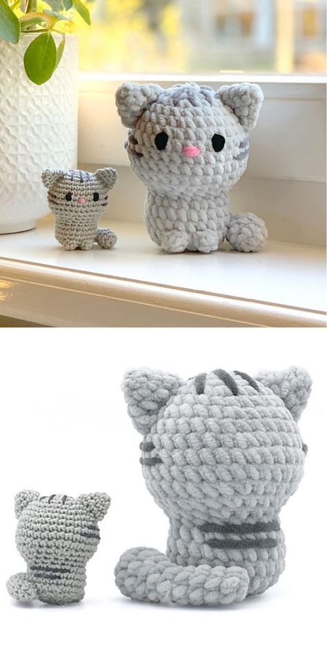 Crochet Pocket Toys Free Pattern, Pocket Cat Crochet Pattern, Free Kitten Crochet Pattern, Crochet Adopt Me Pets, Pocket Animal Crochet, Crochet Pocket Pets, Pocket Amigurumi Free Patterns, Pocket Crochet Animals, Crochet Pocket Animals