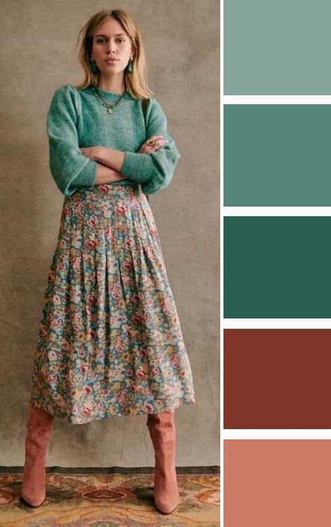 Preppy Chic Outfits, Soft Autumn Palette, Soft Autumn Color Palette, Colour Combinations Fashion, Color Combos Outfit, Color Combinations For Clothes, Effortlessly Chic Outfits, Fall Color Palette, Soft Autumn