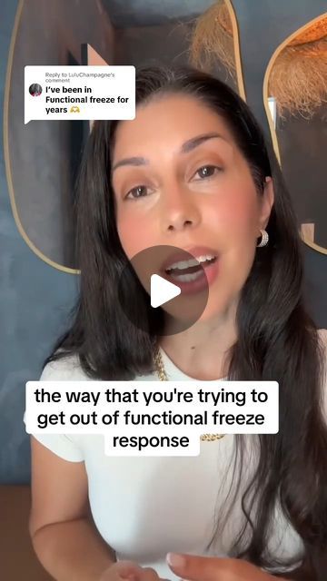 Somatic Exercises with Liz Tenuto on Instagram: "you’re not alone - feeling frozen / stuck / shutdown after prolonged periods of productivity and constant stress is more common than you might think 👇🏼  when you experience long-term stress or prolonged exposure to threatening or dangerous situations, your stress response system can become dysregulated 🥹  this can lead to a variety of responses, including the freeze response 😮‍💨  living in a chronic state of productivity, fight-or-flight can exhaust your body’s resources and disrupt the balance of stress hormones 🥹  over time, your body may start to exhibit signs of exhaustion, and you may become more prone to experiencing the freeze response as a result 😮‍💨  functional freeze is when you numb, shut down, and check out from your body Functional Freeze State, Functional Freeze, Signs Of Exhaustion, Freeze Response, Somatic Healing, Somatic Exercises, Dangerous Situations, Getting Out, Self Help