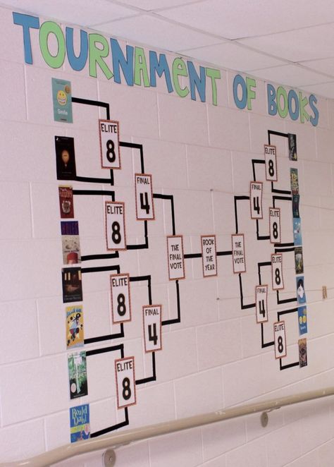 March Madness in the Classroom March Madness School Ideas, March Madness Reading Challenge, March Madness Book Tournament, March Madness Activities, March Madness Books, Tournament Of Books, Elementary Librarian, Bookstore Design, Book Tasting