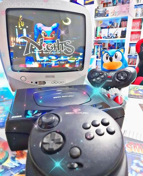 Nights Sega Saturn Nights Sega, Nights Into Dreams Sega, Nights Into Dreams, Sega Saturn, Old Video, Retro Futurism, Retro Gaming, Arcade Games, Industrial Design