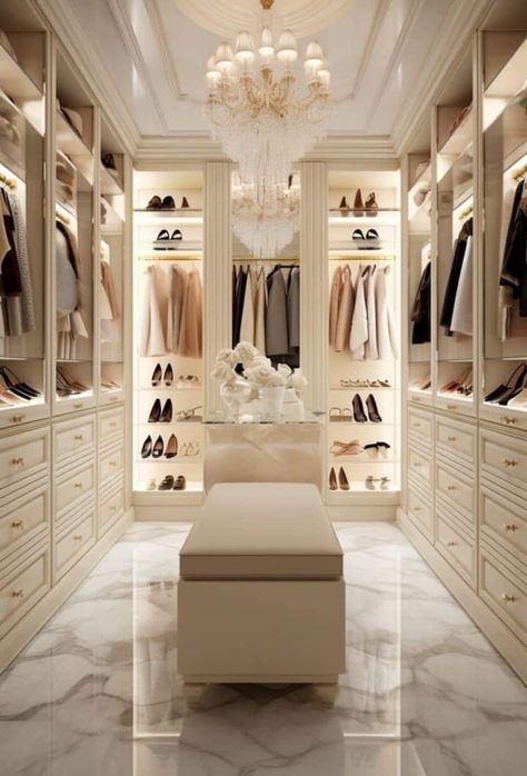 Walkin Closet Ideas Master Suite, Walk In Closet Aesthetic, Moody Closet, Kardashians House, House Closet, Stylish Room Decor, Luxury Closets, Beautiful Closets, Bedroom Interior Design Luxury