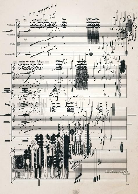 Graphic Score, Asemic Writing, Sheet Music Art, John Cage, Experimental Music, Music Notation, Diy Tattoo, Big Art, Music Score