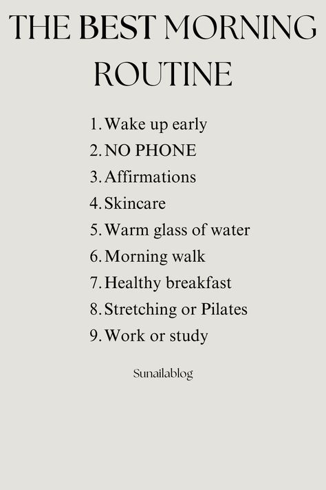 The best and productive morning routine <3 MorningRoutine #HealthyHabits #WellnessJourney #SelfCare. Morning Routine Infographic, Morning Routine Aesthetic, Productive Morning Routine, Morning Routine Productive, Routine Aesthetic, Career Vision Board, Vision Board Photos, Productive Morning, Productive Habits