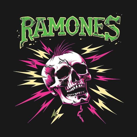 Embody the raw energy of the Ramones with a vintage skull design, radiating punk rebellion and timeless rock ‘n’ roll attitude. Ramones T Shirt, The Ramones, Vintage Skull, Ramones, Skull Design, Rock N, Rock N Roll, Tshirt Designs, Mural