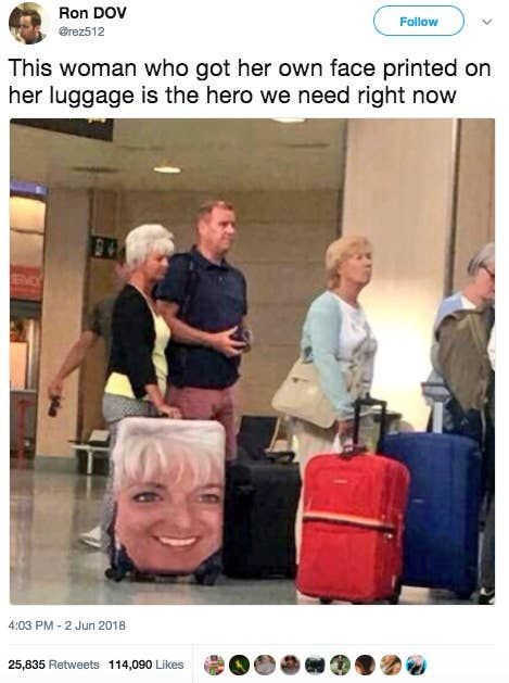 This woman, who got her face printed on her luggage: Airport Humor, Shenanigans Quotes, Karen Memes, Funny Photos Of People, Meme Comics, E Cards, Morning Humor, Memes Humor, Know Your Meme