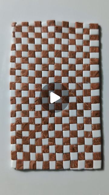 Saheli Paul on Instagram: "Check out this pretty checkerboard pattern using polymer clay. 🤎🤍 I'm going to demonstrate how I made 3 different types of earrings using this slab. STAY TUNED!! ☺️  #polymerclaytutorial #polymerclayartist #polymerclayart #processvideo #polymerclayjewelry" Checkered Clay Tray, Clay Checkerboard, Polymer Clay Quilt Patterns, Polymer Clay Checkered, Checkered Earrings Clay, Polymer Clay Checkered Earrings, Different Types Of Earrings, Types Of Earrings, Checkerboard Pattern