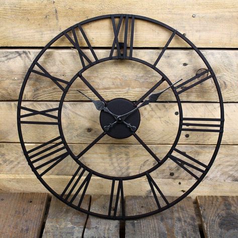 Large Metal Wall Clock, Extra Large Wall Clock, Skeleton Wall Clock, Wall Clock Classic, Roman Numeral Clock, Outdoor Clock, Black Wall Clock, Kitchen Wall Clocks, Metal Clock