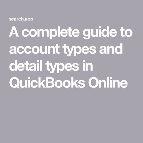 A complete guide to account types and detail types in QuickBooks Online Quick Books Cheat Sheets, Quickbooks Tips Cheat Sheets, Quick Books Accounting, How To Use Quickbooks, Quick Books, Accounting Basics, Chart Of Accounts, Dividend Income, Bad Debt