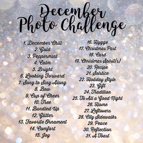 December Photoshoot Ideas, Christmas Celebration Ideas, Friends Challenge, December Photo Challenge, December Challenge, Photo Challenges, Monthly Challenges, Photo A Day Challenge, Photo Prompts