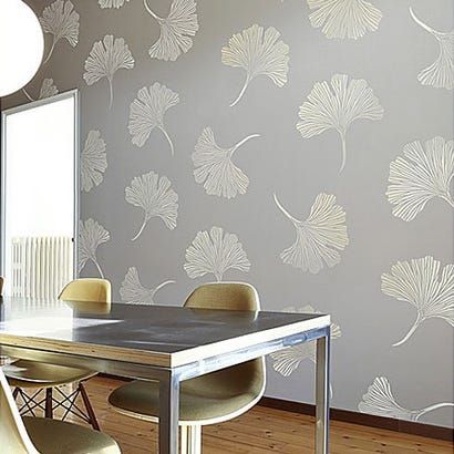 Floral Stencils, Wall Stencils Diy, Large Wall Stencil, Stencil Wall Art, Painting Walls, Wallpaper Stencil, Floral Stencil, Stencil Painting On Walls, Leaf Stencil